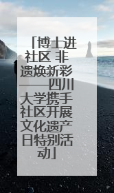 博士进社区 非遗焕新彩——四川大学携手社区开展文化遗产日特别活动