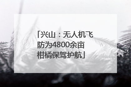 兴山：无人机飞防为4800余亩柑橘保驾护航