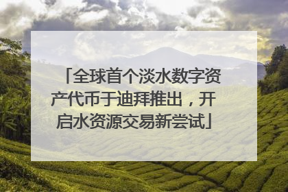 全球首个淡水数字资产代币于迪拜推出，开启水资源交易新尝试