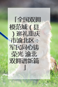 全国双拥模范城（县）巡礼重庆市渝北区：军民同心铸荣光 渝北双拥谱新篇