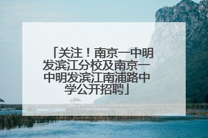关注！南京一中明发滨江分校及南京一中明发滨江南浦路中学公开招聘