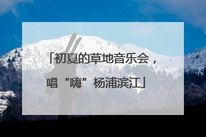 初夏的草地音乐会，唱“嗨”杨浦滨江