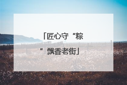匠心守“粽”飘香老街