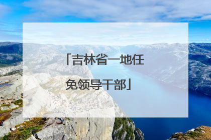 吉林省一地任免领导干部
