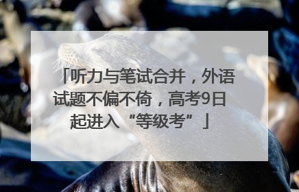 听力与笔试合并，外语试题不偏不倚，高考9日起进入“等级考”