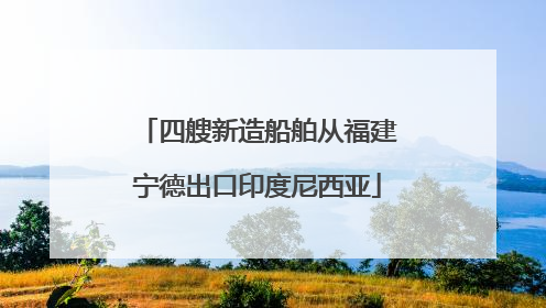 四艘新造船舶从福建宁德出口印度尼西亚