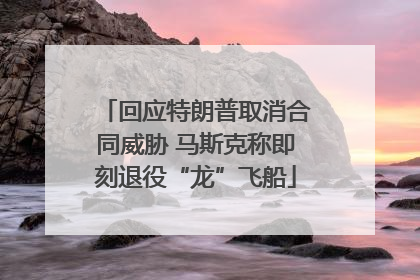 回应特朗普取消合同威胁 马斯克称即刻退役“龙”飞船