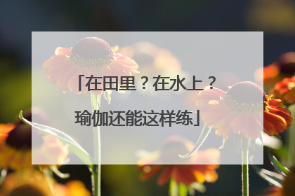 在田里？在水上？瑜伽还能这样练