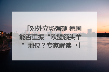 对外立场强硬 德国能否重振“欧盟领头羊”地位？专家解读→