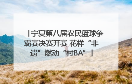 宁夏第八届农民篮球争霸赛决赛开赛 花样“非遗”燃动“村BA”