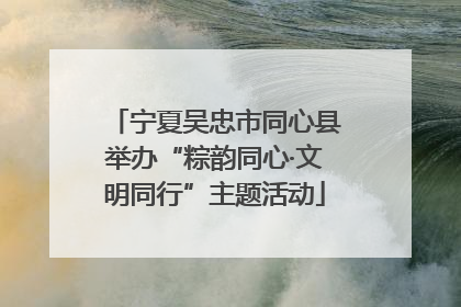 宁夏吴忠市同心县举办“粽韵同心·文明同行”主题活动