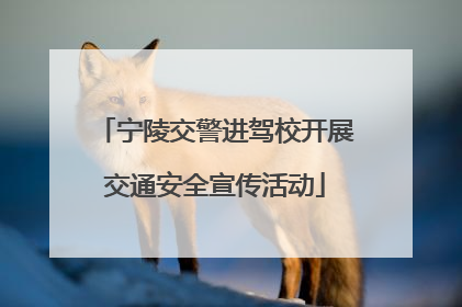 宁陵交警进驾校开展交通安全宣传活动