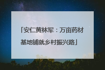 安仁黄林军：万亩药材基地铺就乡村振兴路