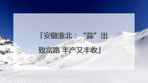 安徽淮北：“蒜”出致富路 丰产又丰收