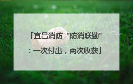 宜昌消防“防消联勤”：一次付出，两次收获
