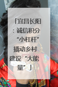 宜昌长阳：诚信积分“小杠杆” 撬动乡村建设“大能量”