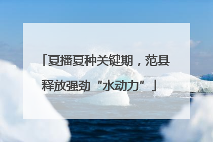 夏播夏种关键期，范县释放强劲“水动力”