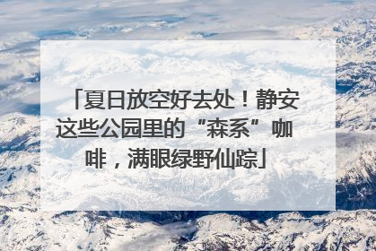 夏日放空好去处！静安这些公园里的“森系”咖啡，满眼绿野仙踪