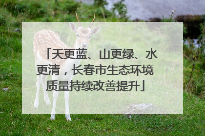 天更蓝、山更绿、水更清，长春市生态环境质量持续改善提升