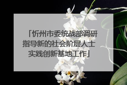 忻州市委统战部调研指导新的社会阶层人士实践创新基地工作