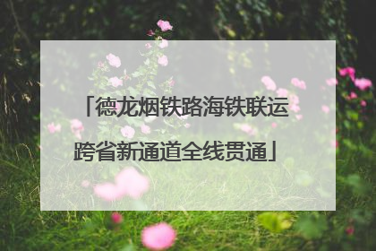 德龙烟铁路海铁联运跨省新通道全线贯通