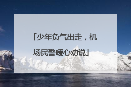 少年负气出走，机场民警暖心劝说