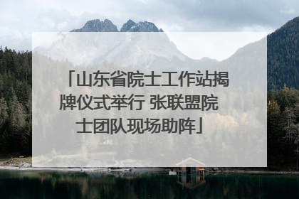 山东省院士工作站揭牌仪式举行 张联盟院士团队现场助阵