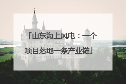 山东海上风电：一个项目落地一条产业链