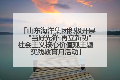 山东海洋集团积极开展“当好先锋 再立新功”社会主义核心价值观主题实践教育月活动