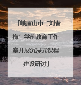 峨眉山市“刘春梅”学前教育工作室开展沉浸式课程建设研讨
