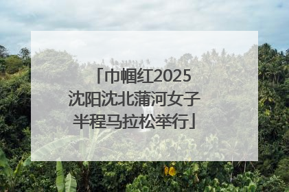 巾帼红2025沈阳沈北蒲河女子半程马拉松举行