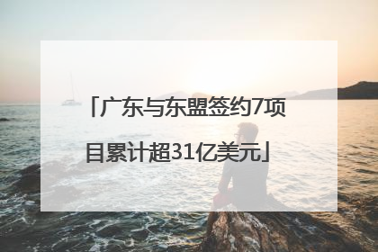 广东与东盟签约7项目累计超31亿美元