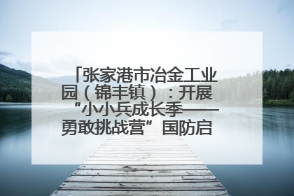 张家港市冶金工业园（锦丰镇）：开展“小小兵成长季——勇敢挑战营”国防启蒙教育活动