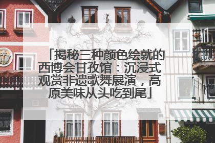 揭秘三种颜色绘就的西博会甘孜馆：沉浸式观赏非遗歌舞展演，高原美味从头吃到尾
