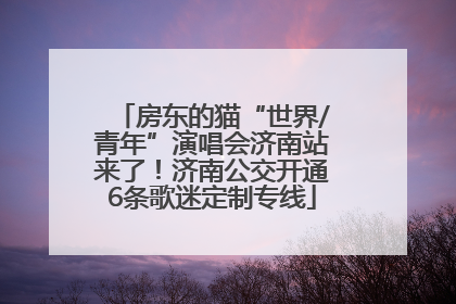 房东的猫“世界/青年”演唱会济南站来了！济南公交开通6条歌迷定制专线