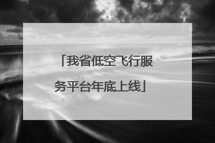 我省低空飞行服务平台年底上线