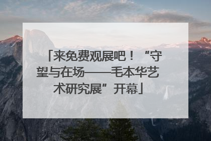 来免费观展吧！“守望与在场——毛本华艺术研究展”开幕