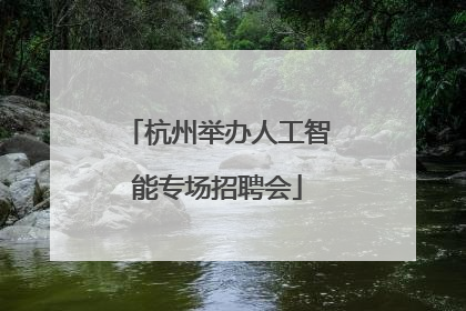 杭州举办人工智能专场招聘会