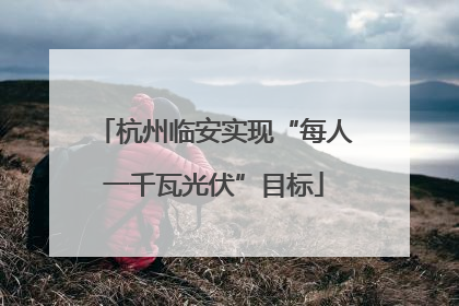 杭州临安实现“每人一千瓦光伏”目标