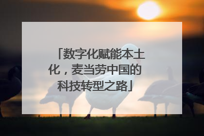 数字化赋能本土化，麦当劳中国的科技转型之路
