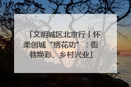 文明城区北京行丨怀柔创城“绣花功”：街巷焕彩、乡村兴业