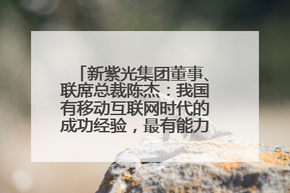 新紫光集团董事、联席总裁陈杰：我国有移动互联网时代的成功经验，最有能力做好AI应用创新