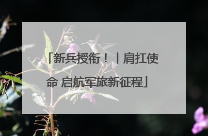 新兵授衔！丨肩扛使命 启航军旅新征程