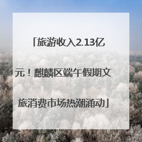旅游收入2.13亿元！麒麟区端午假期文旅消费市场热潮涌动