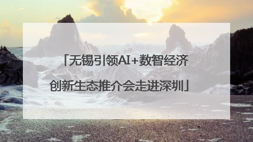 无锡引领AI+数智经济创新生态推介会走进深圳