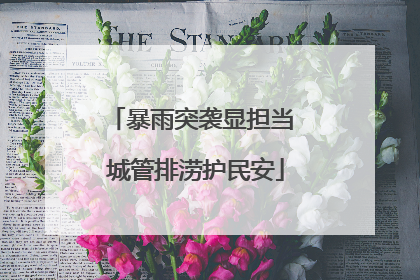 暴雨突袭显担当 城管排涝护民安