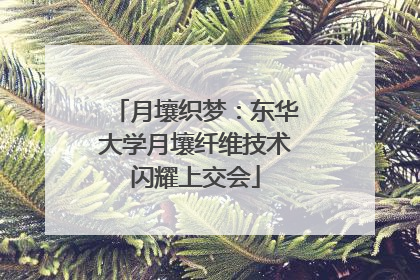 月壤织梦：东华大学月壤纤维技术闪耀上交会