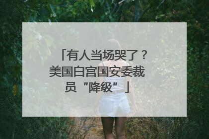 有人当场哭了？美国白宫国安委裁员“降级”