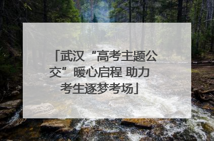 武汉“高考主题公交”暖心启程 助力考生逐梦考场