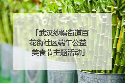 武汉纱帽街道百花街社区端午公益美食节主题活动